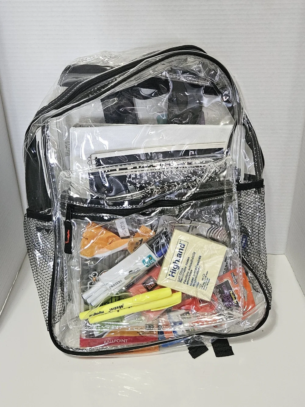 Source Unknown Clear PVC Kids Backpack with Black Trim